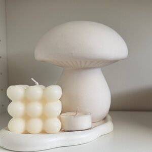 Clay Pottery Decorative Mushroom Figurine